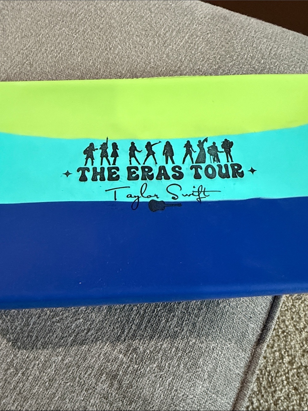 Taylor Swift The Eras Tour Striped Pouch - green, Teal, Navy Blue